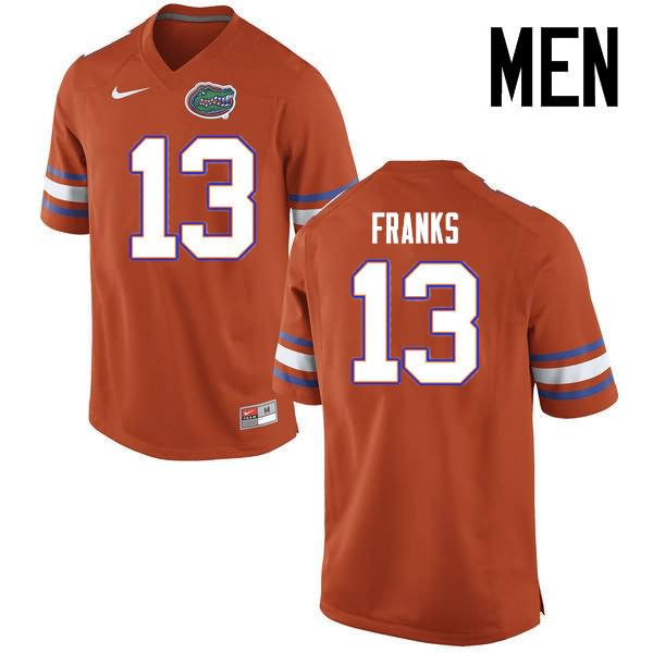 NCAA Florida Gators Feleipe Franks Men's #13 Nike Orange Stitched Authentic College Football Jersey YJO0664OW